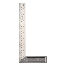 Úhlové pravítko z nerezové oceli ve tvaru L, délka 25 cm, 90 stupňů