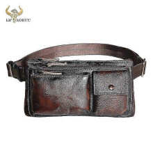 (coffee 2) Crazy Horse Leather men Casual Fashion Travel Fanny Waist Belt Chest Pack Sling Bag Design Bum Phone Cigarette Case Male 811-29 2025
