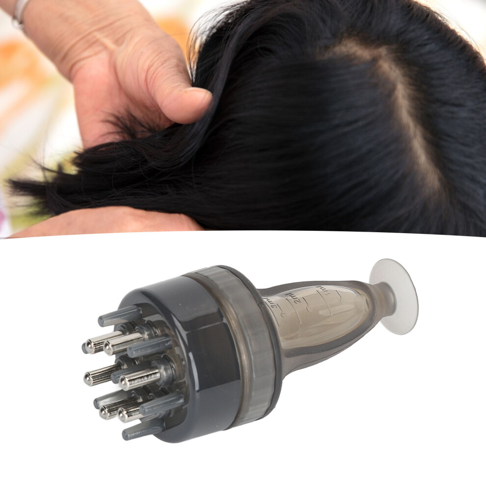 Black 3Ml Leakproof Hair Growth Scalp Applicator Comb & Massager