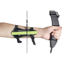 Kids PU Leather Adjustable Archery Arm Guard for Recurve Bow Green