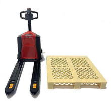 1:10 Cattle Electric Hand Push Hydraulic Pallet Truck Forklift Model Cattle Pallet Truck Static Alloy Model 2025