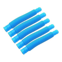 (Light blue) 5Pcs Colorful Telescopic Tube Toy Stress Relief Free Transformation Decompression Stretchable Tube 2025