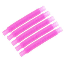 (Ocean red) 5Pcs Colorful Telescopic Tube Toy Stress Relief Free Transformation Decompression Stretchable Tube 2025