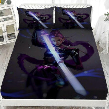 (152cm*203cm, wx94146) New Demon Hunters Bedding Set Demon Hunters Fitted Sheet Set 2025