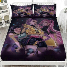 (152cm*203cm, wx94141) New Demon Hunters Bedding Set Demon Hunters Fitted Sheet Set 2025