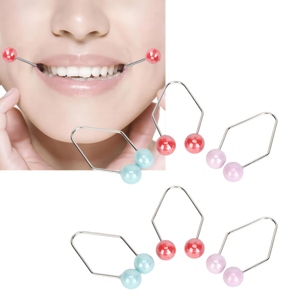 3 Pairs Alloy Dimple Makers for Cheeks Facial Muscle Training Painless