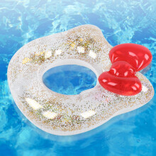 Roter Paillettenkatzenschleife Schwimmreifen 60cm Babysicherungsring