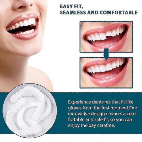 (1pair) Snap On Veneers Teeth for Men and Women, Moldable False Teeth and Dentures Replacement Kit 2025 1