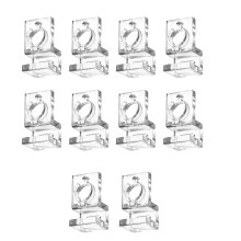 Aquarium Cover Clips Bracket Clamp for 8mm Glass Tanks - 10pcs Adjustable Lid Holder for Multiple Thicknesses