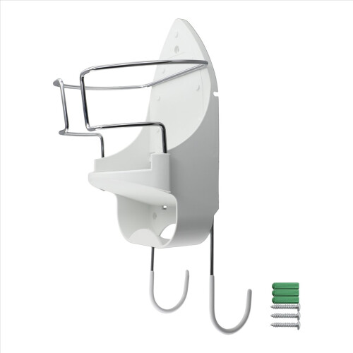 Iron Board Hanger Wall Electric Iron Holder with Removable Hooks -2 2