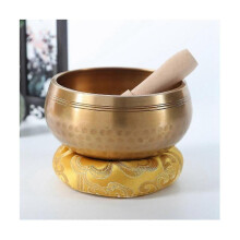 Tibetan Singing Bowl Set with Cushion for Yoga Meditation Chakra Healing 3.3 Inch Sound Therapy