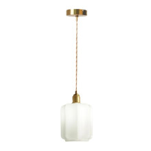 Chandeliers Nordic Retro Brass Light with Milky White Glass Shade for Bedroom Bedside Lighting Fixture
