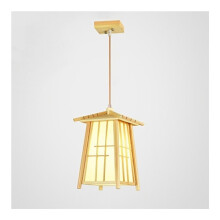Chandeliers Modern Wood Hanging Light Fixture Height Adjustable for Interior Home Decoration Style