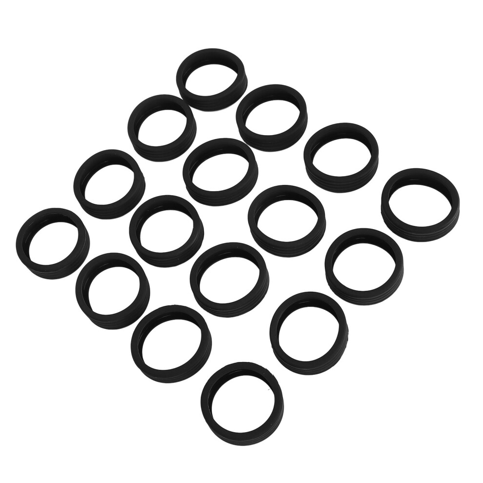 16pcs Silicone Luggage Wheel Covers Noise Reduction Fits Most Castors Black