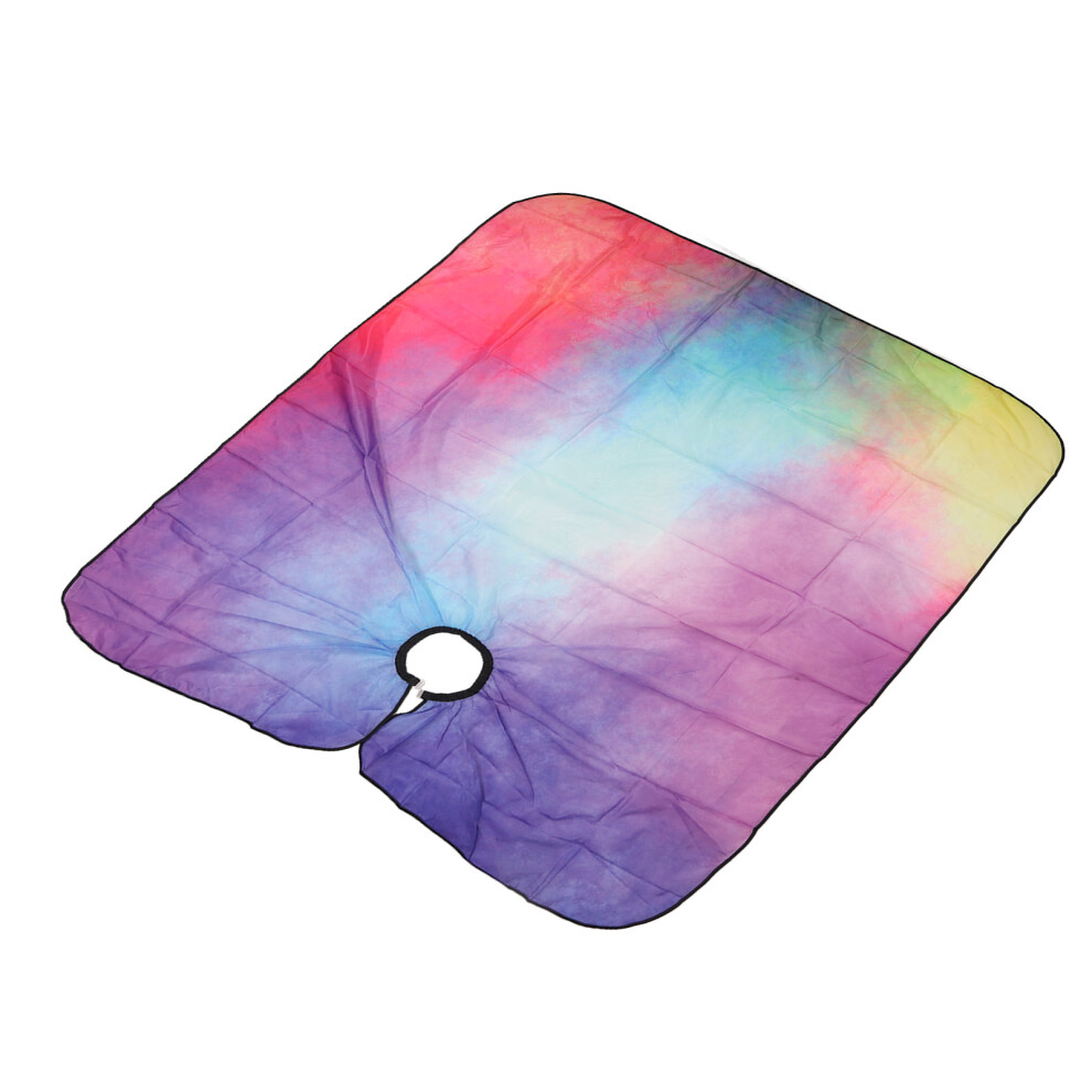 Professional Hairdresser Cape Waterproof with Neck Buckle & Tie Dye Print