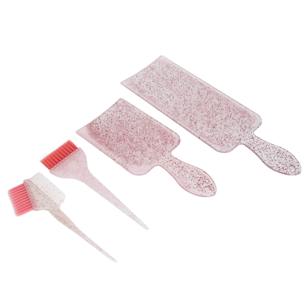 Pink 4Pcs Hair Coloring Board Set For Highlight Tinting And Bleaching Hair Dye