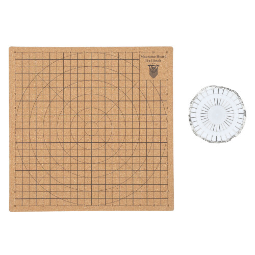 Versatile 11.8" Macrame Braiding Board with Double Grid Pattern 2