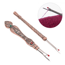 2pcs Rose Gold Retro Seam Remover Kit, Metal Thread & Stitch Removers