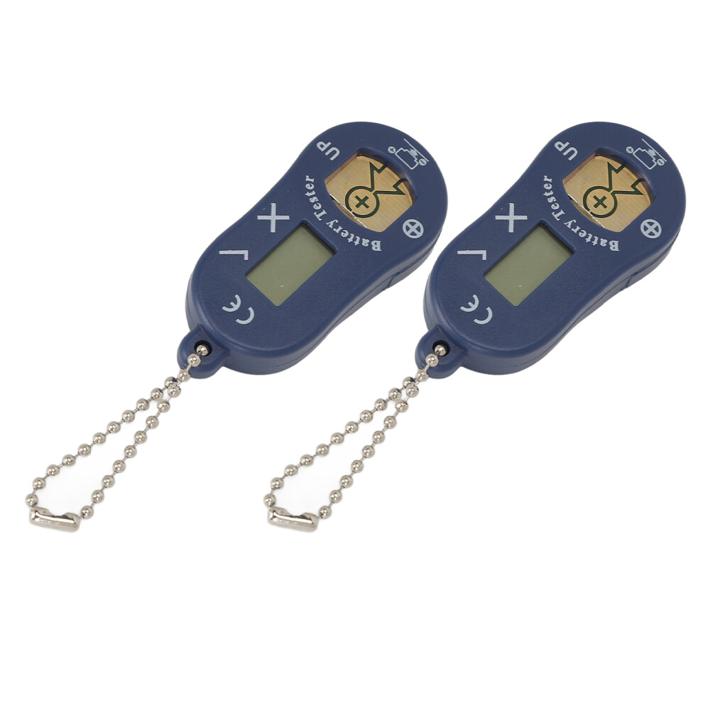 Blue 2Pcs Lcd Sound Aids Battery Tester High Accuracy, Pp Material