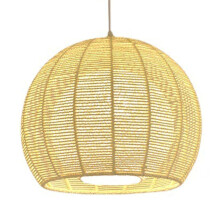 Chandeliers Handwoven Rattan Ceiling Light Fixture for Bedroom and Dining Room, Beige Shade, 36cm Size