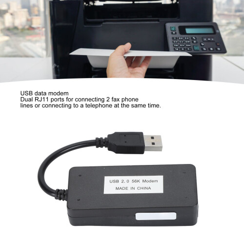 Compact 56K USB Fax Modem Dual RJ11s Caller ID Support Windows/Linux OS 2