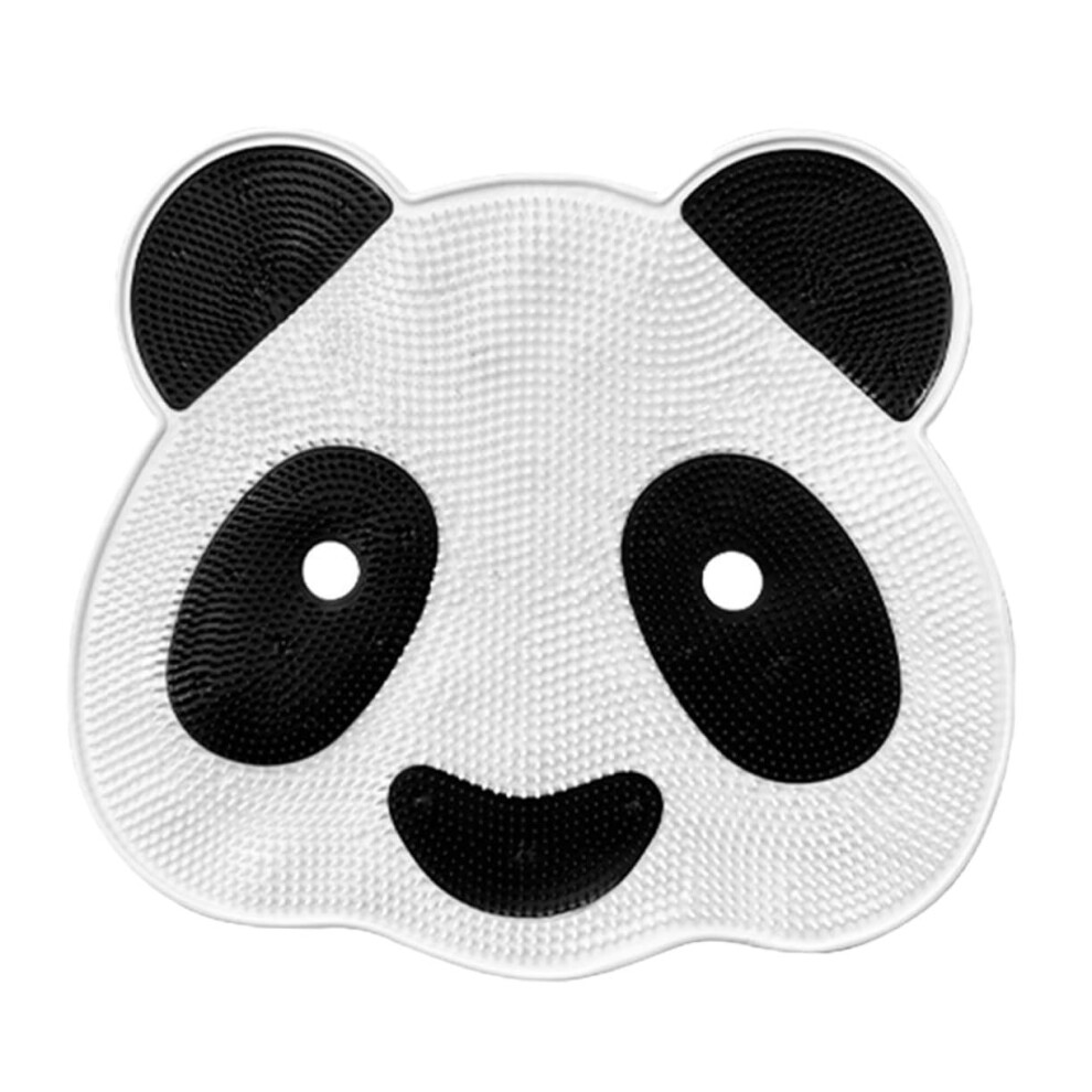 Cartoon Panda Shower Foot Scrubber Mat Non-Slip Suction Back Soft Massage Callus Remover for Shower Floor Cleaning