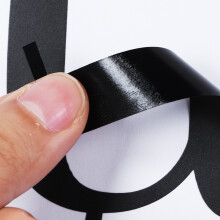 5Pcs Waterproof English Letter Wall Stickers, Black, 22x45cm