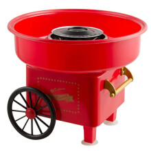 Electric Cotton Candy Maker Machine, Professional Automatic Floss Sugar Free Trolley for Kids Birthday Party, Red