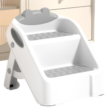 Toddler Step Stool 2-Step Foldable Non-Slip Potty Stool with Handrail for Bathroom Kitchen Kids Room Use