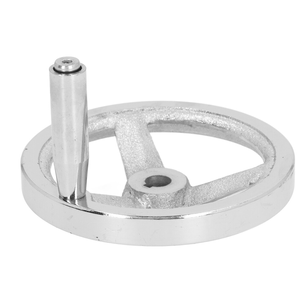 3-Spoke Cast Iron Hand Wheel With Revolving Handle For Lathe Milling 12X125mm 9481349032845