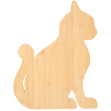 Bamboo Cat Shaped Cutting Board 38x30x1.5cm Wooden Cheese Charcuterie Platter Customized Housewarming Gift
