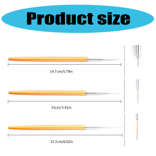 3 Pieces Multifunctional Nails Brushes Detail Nails Brushes 2