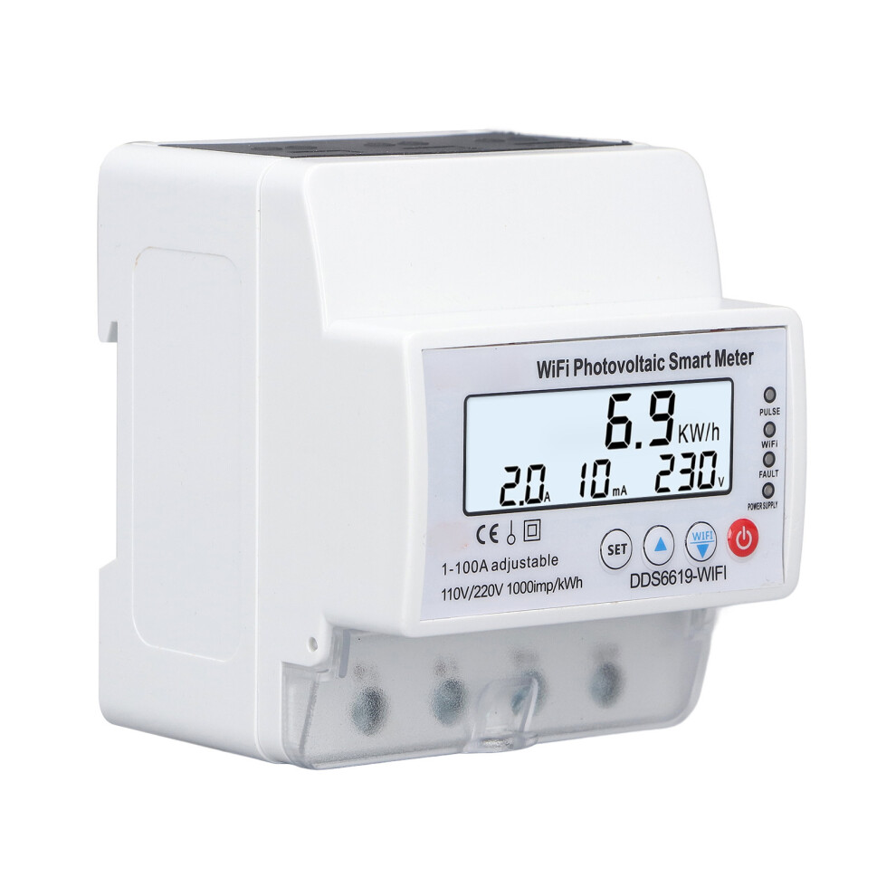 Wifi Photovoltaic Smart Meter Dds6619 Wifi 110V-220V 1Â100A Breaker Timer 7691349033403