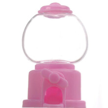 Plastic Gumball Machine for Kids, Portable Red Candy Dispenser, Fun Bubble Gum Dispenser for Birthday Parties and Favors
