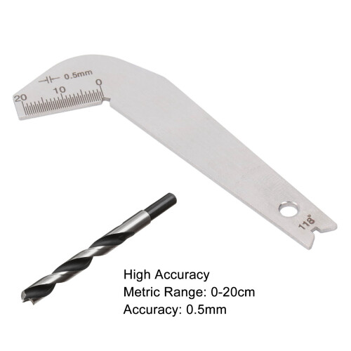 Compact 118 Drill Sharpener Stainless Steel Gauge 0.5mm Accurate 2