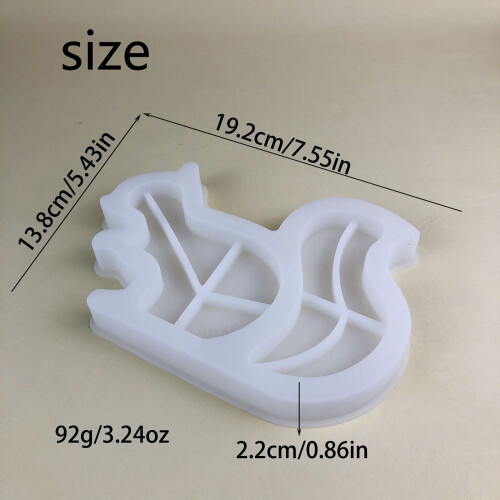 Squirrel Shaped Silicone Tray Mold Epoxy Coaster Mold Home 2