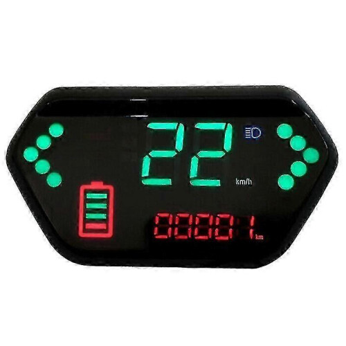Electric Motorcycle Lcd Display Speedometer 48v/60v Compatible