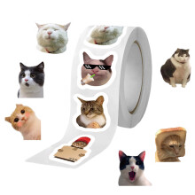 500Pcs Animal Cats Decorative Sticker Wrapping Labels Adhesive
