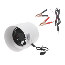 12V 4.3inch Low Noise Inline Duct Hydroponic Air Blower Fan