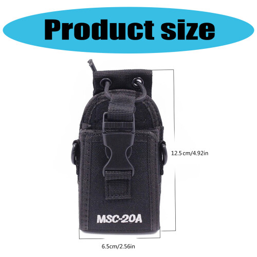 Two Way Radio Nylon Belt Bag Case With Long Shoulder Strap For 2