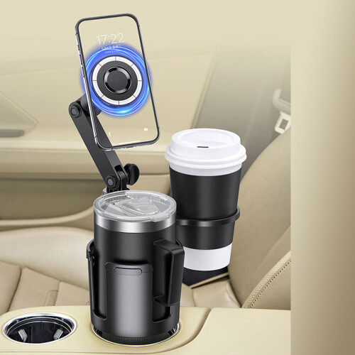 Car Cup Bottle Holder Expander Adapter with Phone Holder 1
