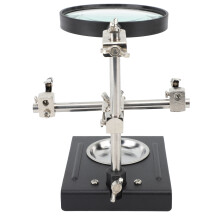 Lupa de 6x con soporte de clip, lente de 90 mm, 3,5 pulgadas