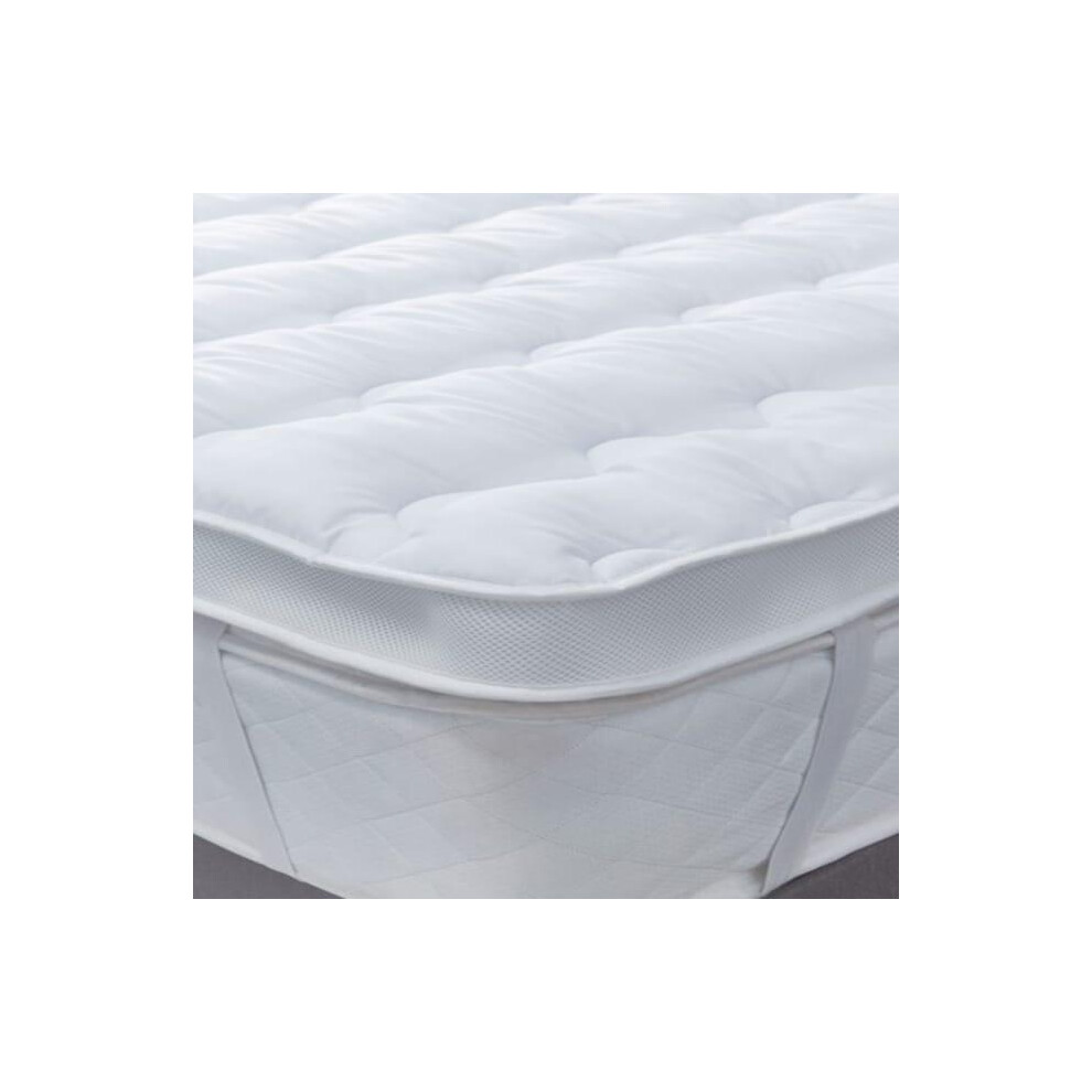 (Default) Air Flow Mattress Protector, 5cm Extra Thick Utlra Soft Mattress Topper, King Size Breathable Plush Mattress Pad Protector for Back Pain,-image-OPC-PKFCXWG-NEW