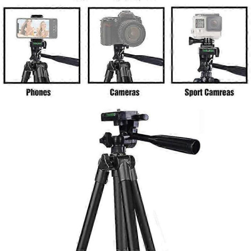 Type A 3120 Portable Aluminium Tripod 360-degreed Horizontal Extendable Bracket Camera Phone 2