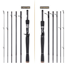 2.1m / 2.4m 6 Sections Carbon Spinning Casting