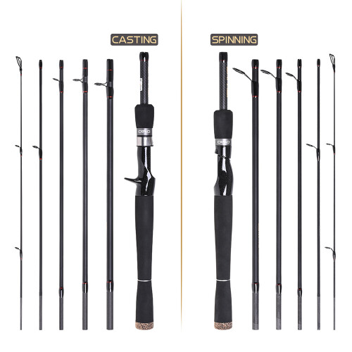 2.1m / 2.4m 6 Sections Carbon Spinning Casting