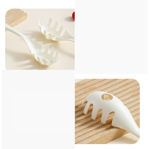 Pasta Spoon - Heat Resistant Silicone Spaghetti Server Fork with Long Handle for Home and Restaurant Use 2