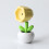 Veilleuse en pot de fleurs mini lampe de bureau jaune 5