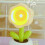 Veilleuse en pot de fleurs mini lampe de bureau jaune 4