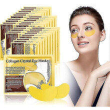 24k Gold Under Eye Treatment Masks, 30 Pairs Natural Under Eye Gel Patches Collagen Eye Masks, Hydrating Under Eye Gel